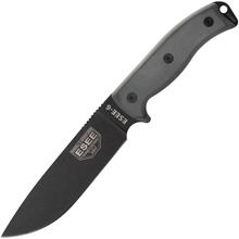 ESEE Knives Model 6 černá čepel, šedá rukojeť 6P-B s černým pouzdrem + klip na opasek - KNIFESTOCK