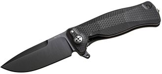 Lionsteel SR FLIPPER BLACK Aluminum knife, RotoBlock, Chemical Black blade Sleipner SR11A BB - KNIFESTOCK